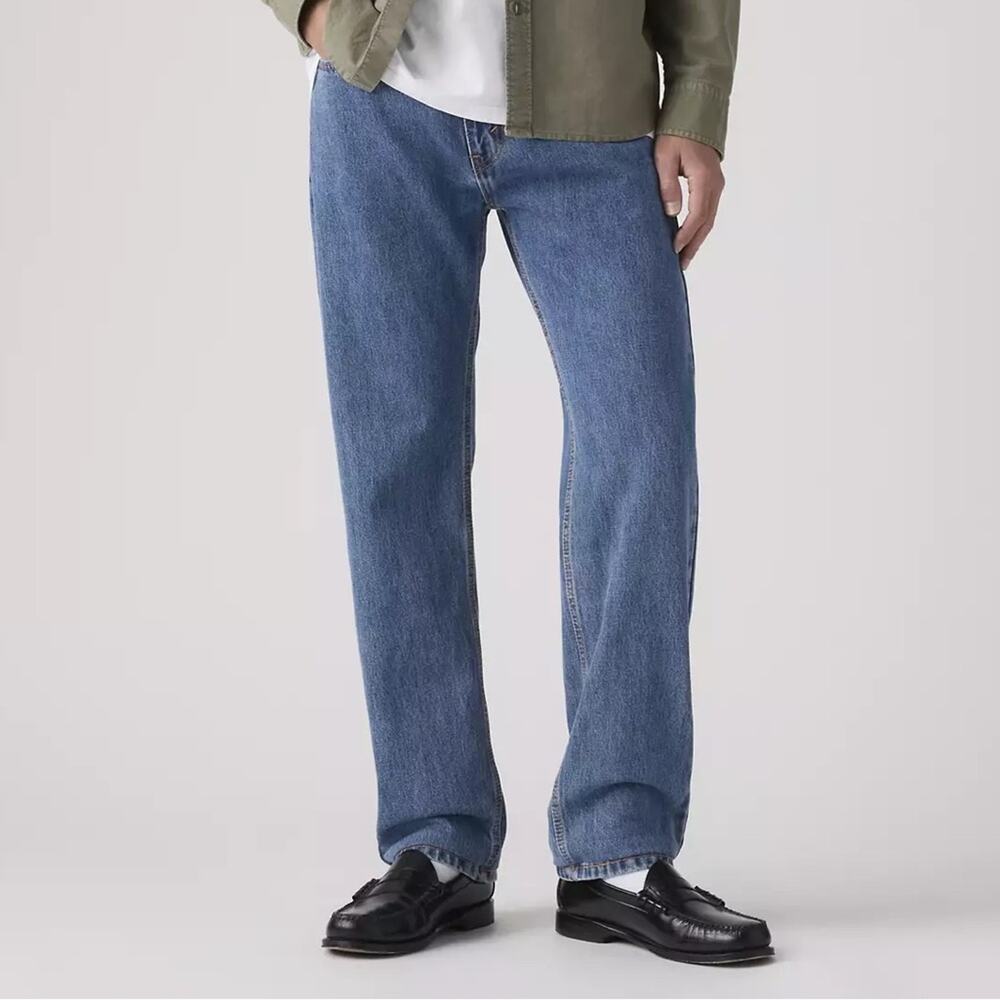 Levi’s 505 Regular Men’s Straight Jeans Medium Stone Wash Size 34 x 32 Denim